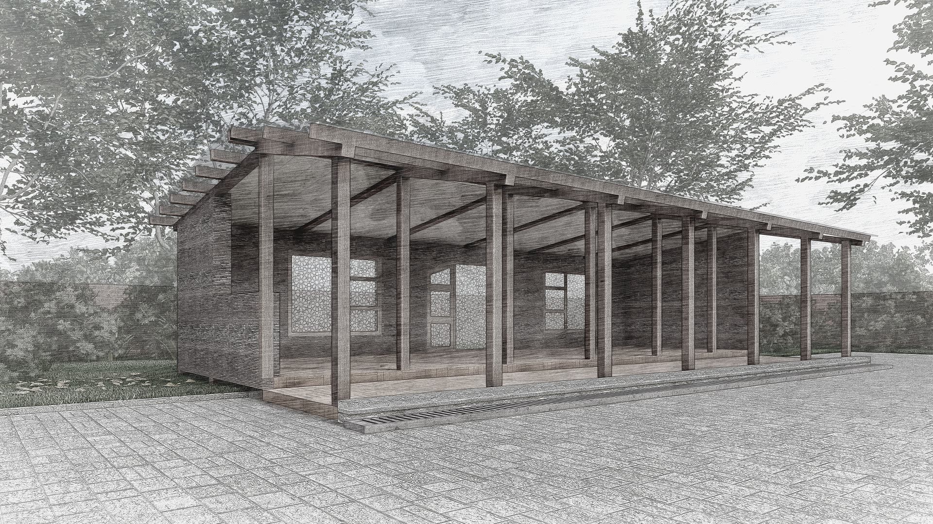 Architectural render of Fig and Olive at Qurtuba
